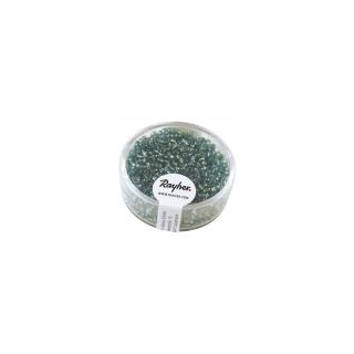 Rocailles, 2 mm ø, avec garniture argent turquoise