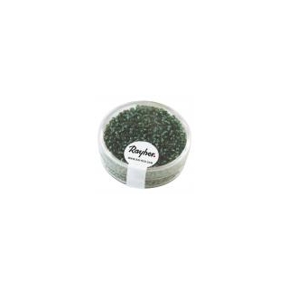 Rocailles, 2 mm ø, avec garniture argent  jade