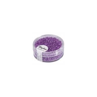 Rocailles, 2 mm ø, avec garniture argent   lilas
