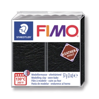 FIMO EFFECT CUIR NOIR 909