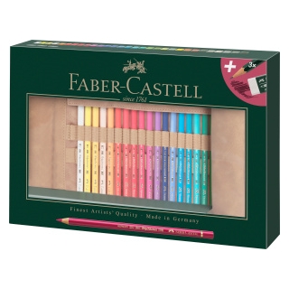 TROUSSE CUIR CRAYONS POLYCHROMOS